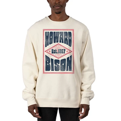Men's Uscape Apparel Cream Howard Bison Premium Heavyweight Pullover Sweatshirt