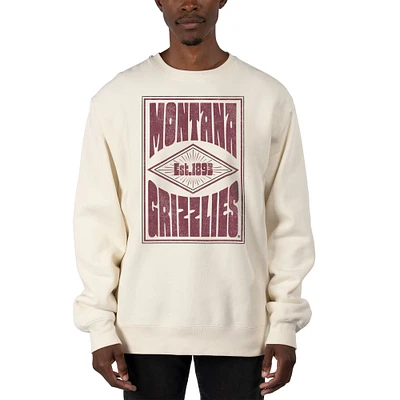 Men's Uscape Apparel Cream Montana Grizzlies Premium Heavyweight Pullover Sweatshirt