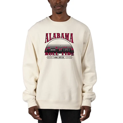 Men's Uscape Apparel Cream Alabama Crimson Tide Premium Heavyweight Pullover Sweatshirt