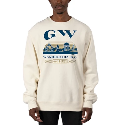 Men's Uscape Apparel Cream George Washington University Premium Heavyweight Pullover Sweatshirt