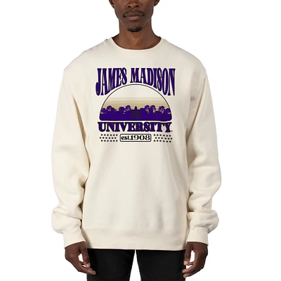 Men's Uscape Apparel Cream James Madison Dukes Premium Heavyweight Pullover Sweatshirt