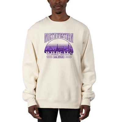 Men's Uscape Apparel Cream Northwestern Wildcats Premium Heavyweight Pullover Sweatshirt