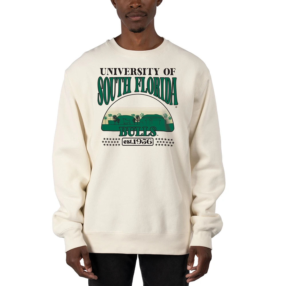 Men's Uscape Apparel Cream South Florida Bulls Premium Heavyweight Pullover Sweatshirt