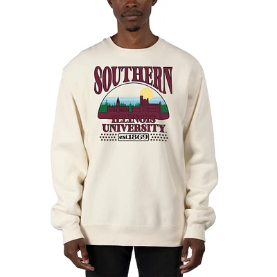 Men's Uscape Apparel Cream Southern Illinois Salukis Premium Heavyweight Pullover Sweatshirt