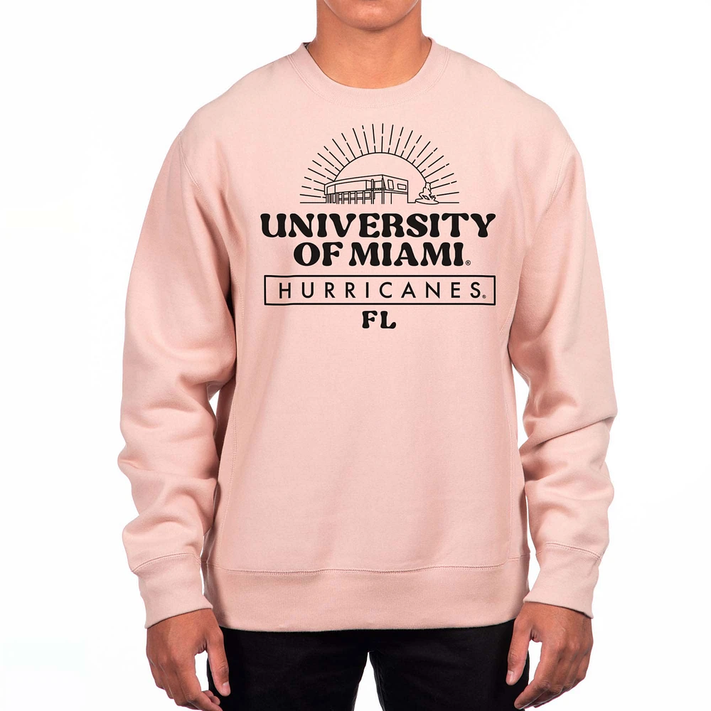 Men's Uscape Apparel Miami Hurricanes Premium Heavyweight Pullover Sweatshirt