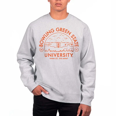 Men's Uscape Apparel Heather Gray Bowling Green St. Falcons Premium Heavyweight Pullover Sweatshirt