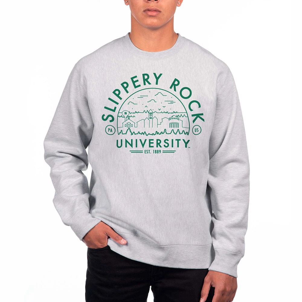 Men's Uscape Apparel Heather Gray Slippery Rock Pride Premium Heavyweight Pullover Sweatshirt