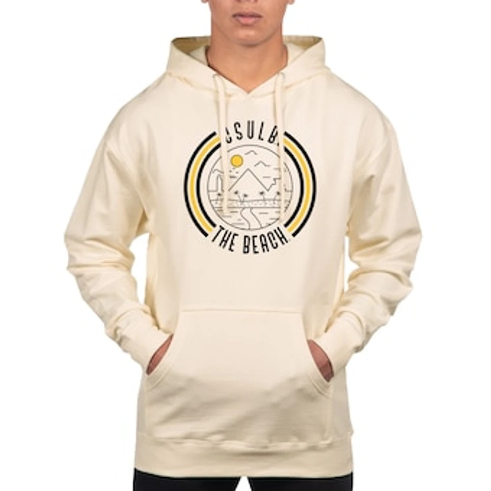 Men's Uscape Apparel Cream Cal State Long Beach The Standard Pullover Hoodie
