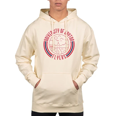 Men's Uscape Apparel Cream Dayton Flyers Standard Pullover Hoodie