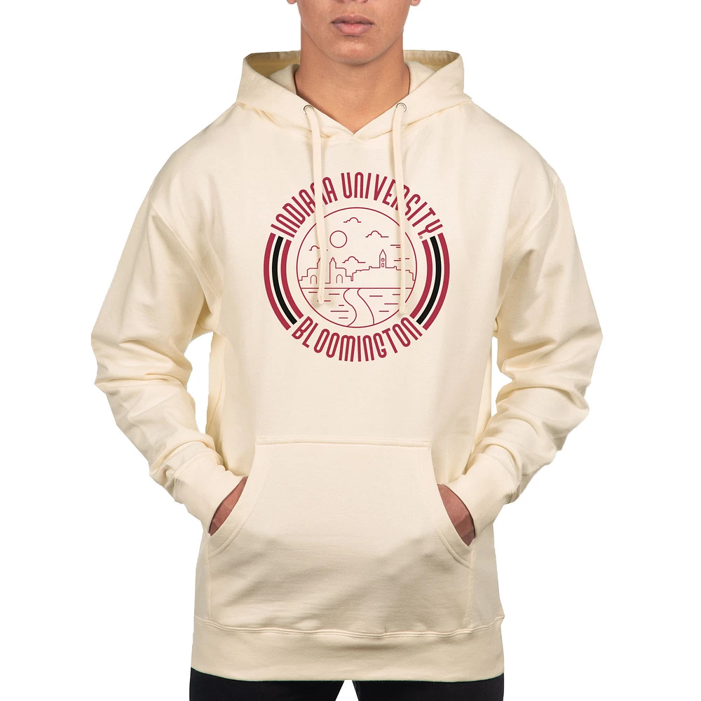 Men's Uscape Apparel Cream Indiana Hoosiers Standard Pullover Hoodie