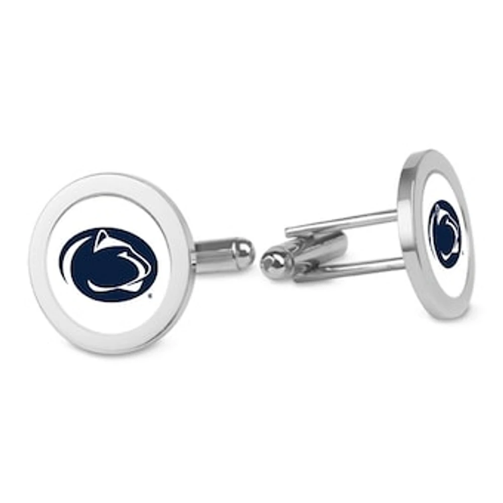 Silver Penn State Nittany Lions Logo Cufflinks