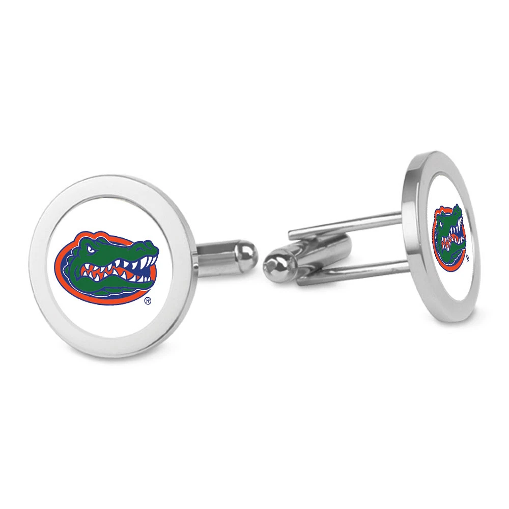 Silver Florida Gators Logo Cufflinks