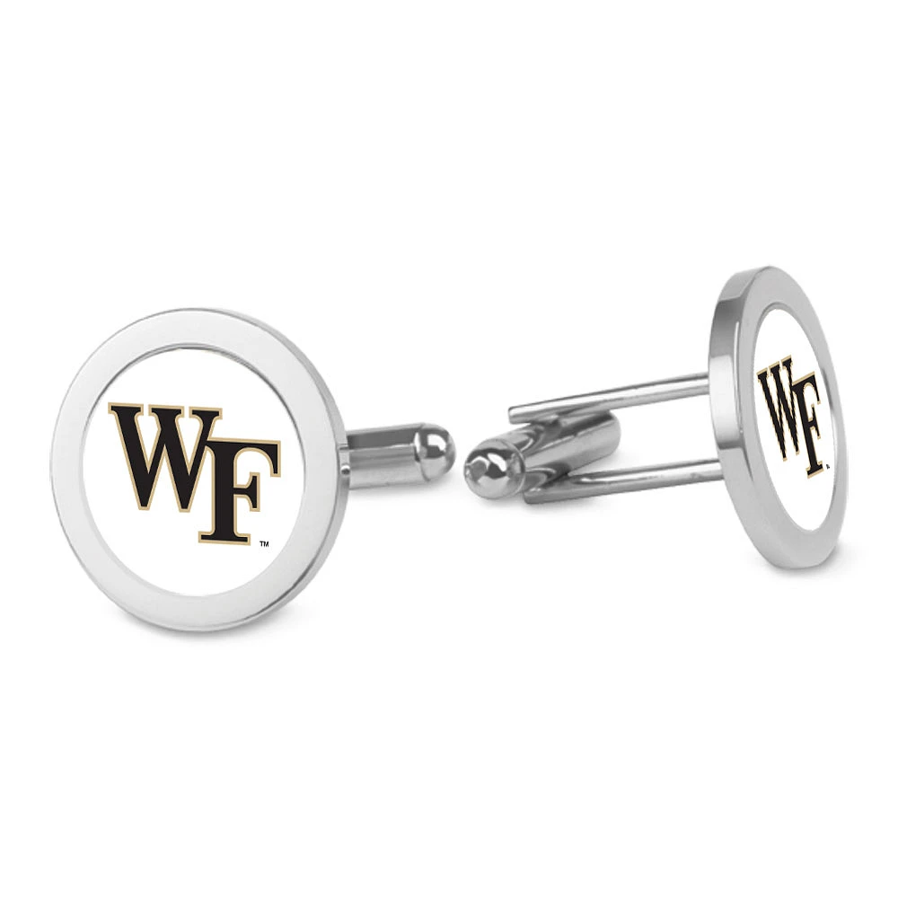 Silver Wake Forest Demon Deacons Logo Cufflinks