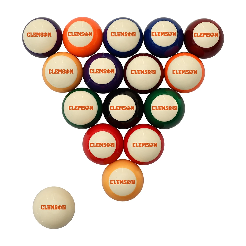 Imperial Clemson Tigers Retro Billiard Ball Set