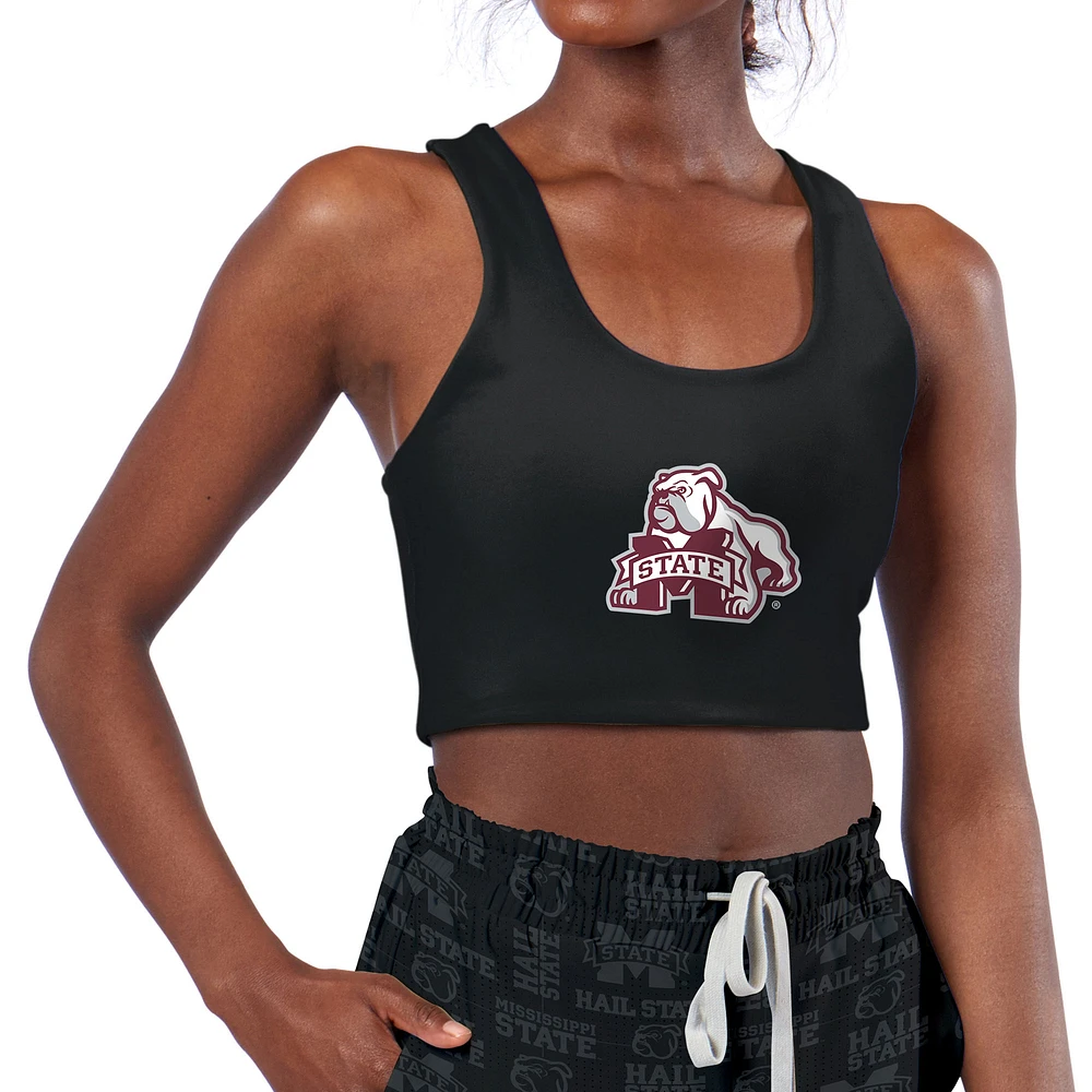Women's Black Mississippi State Bulldogs Reversible Sports Bra