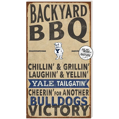 Yale Bulldogs 11" x 20" Indoor/Outdoor BBQ Sign