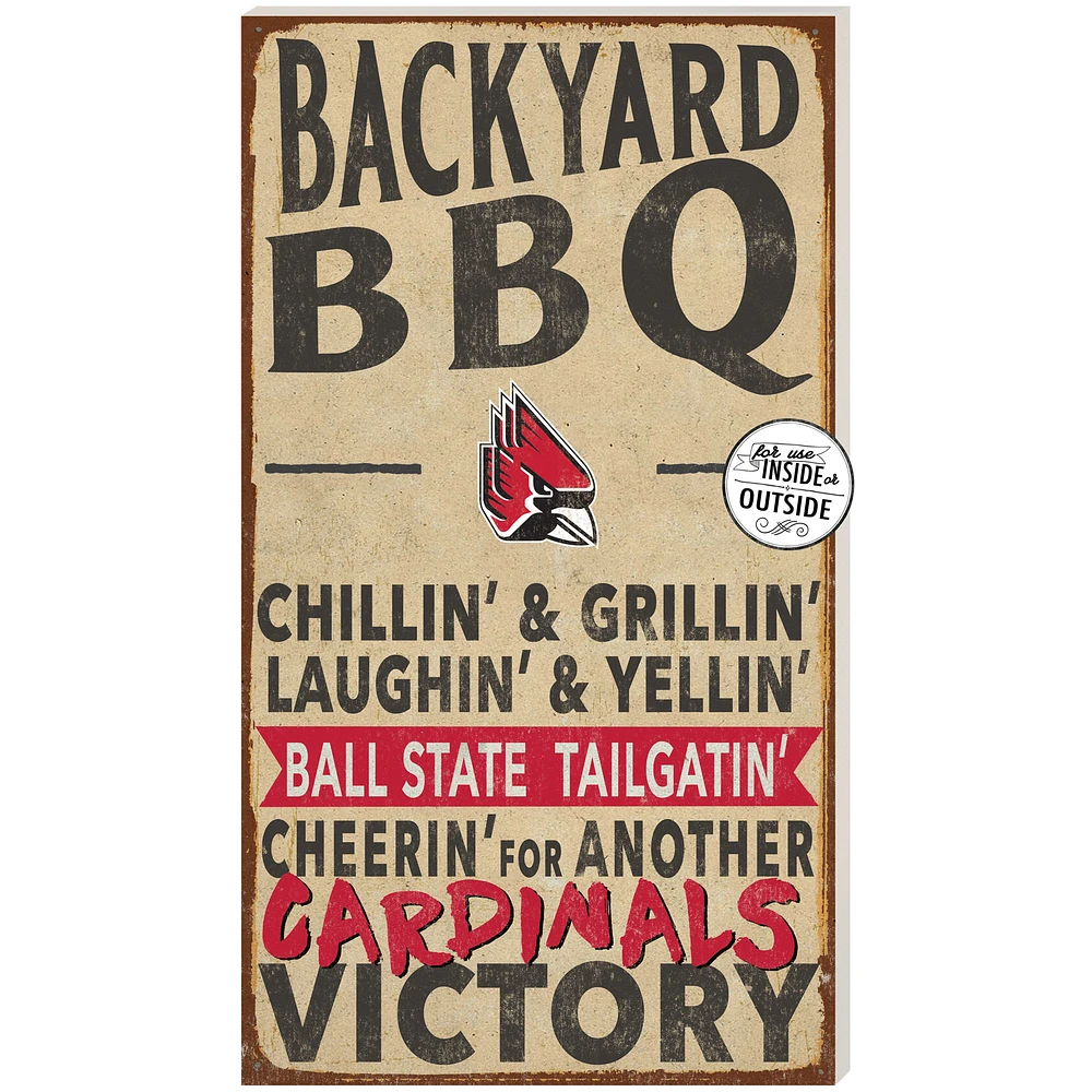 Ball State Cardinals 11" x 20" Indoor/Outdoor BBQ Sign