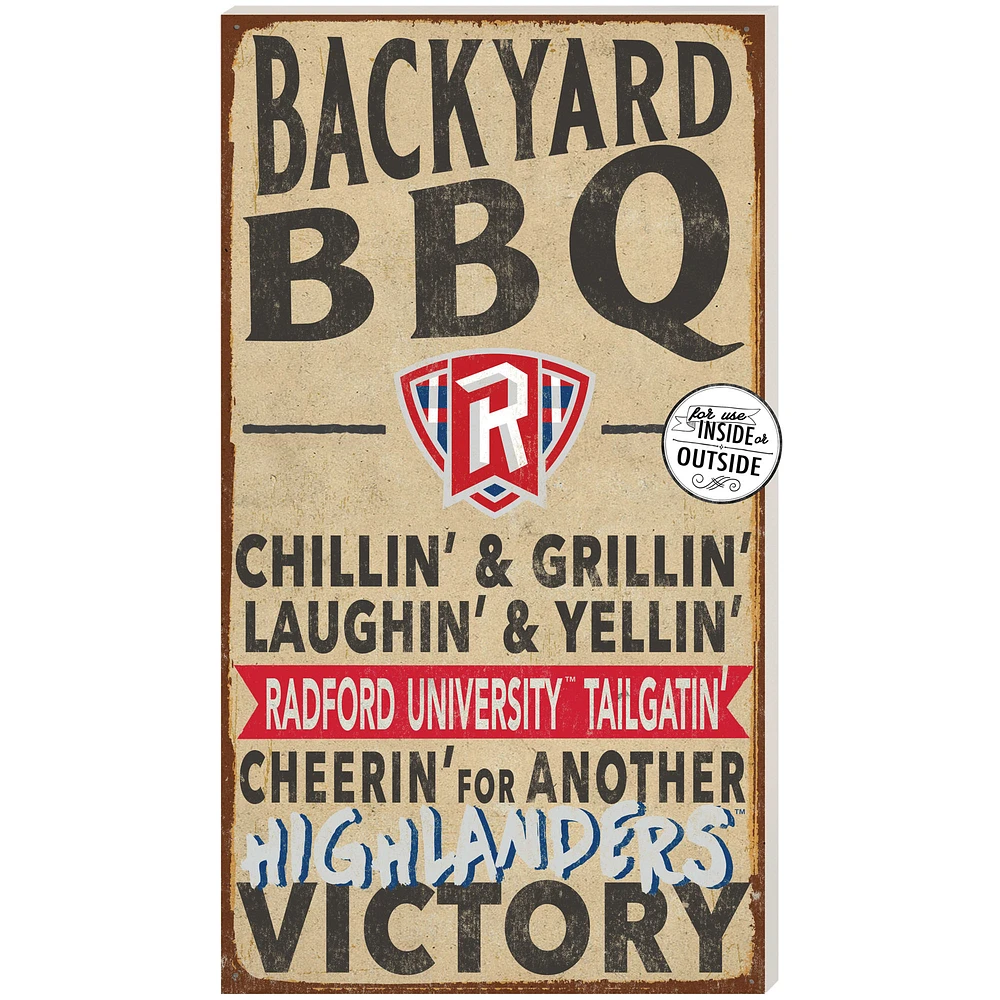 Radford Highlanders 11" x 20" Indoor/Outdoor BBQ Sign