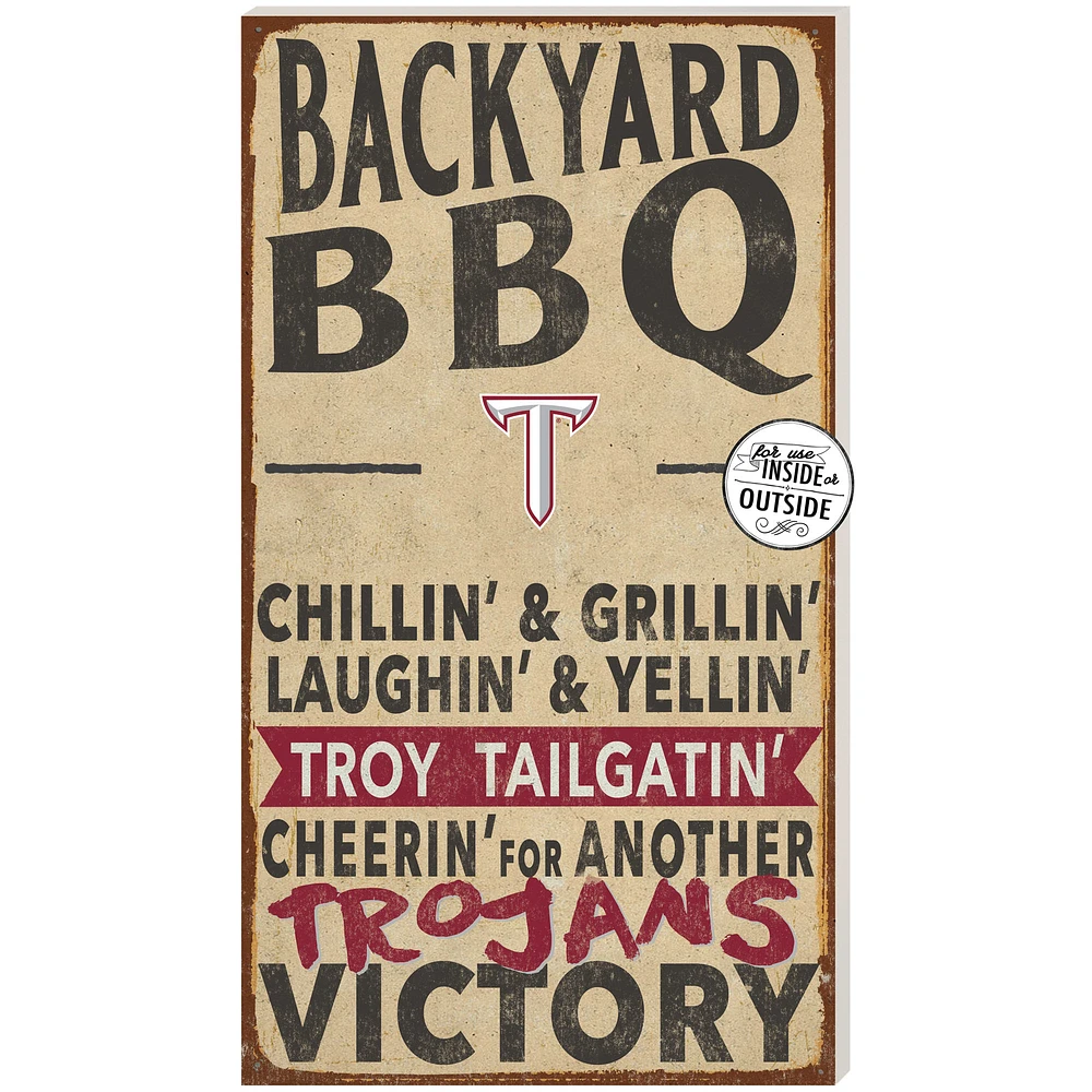 Troy University Trojans 11" x 20" Indoor/Outdoor BBQ Sign