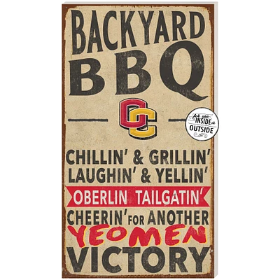 Oberlin Yeomen 11" x 20" Indoor/Outdoor BBQ Sign