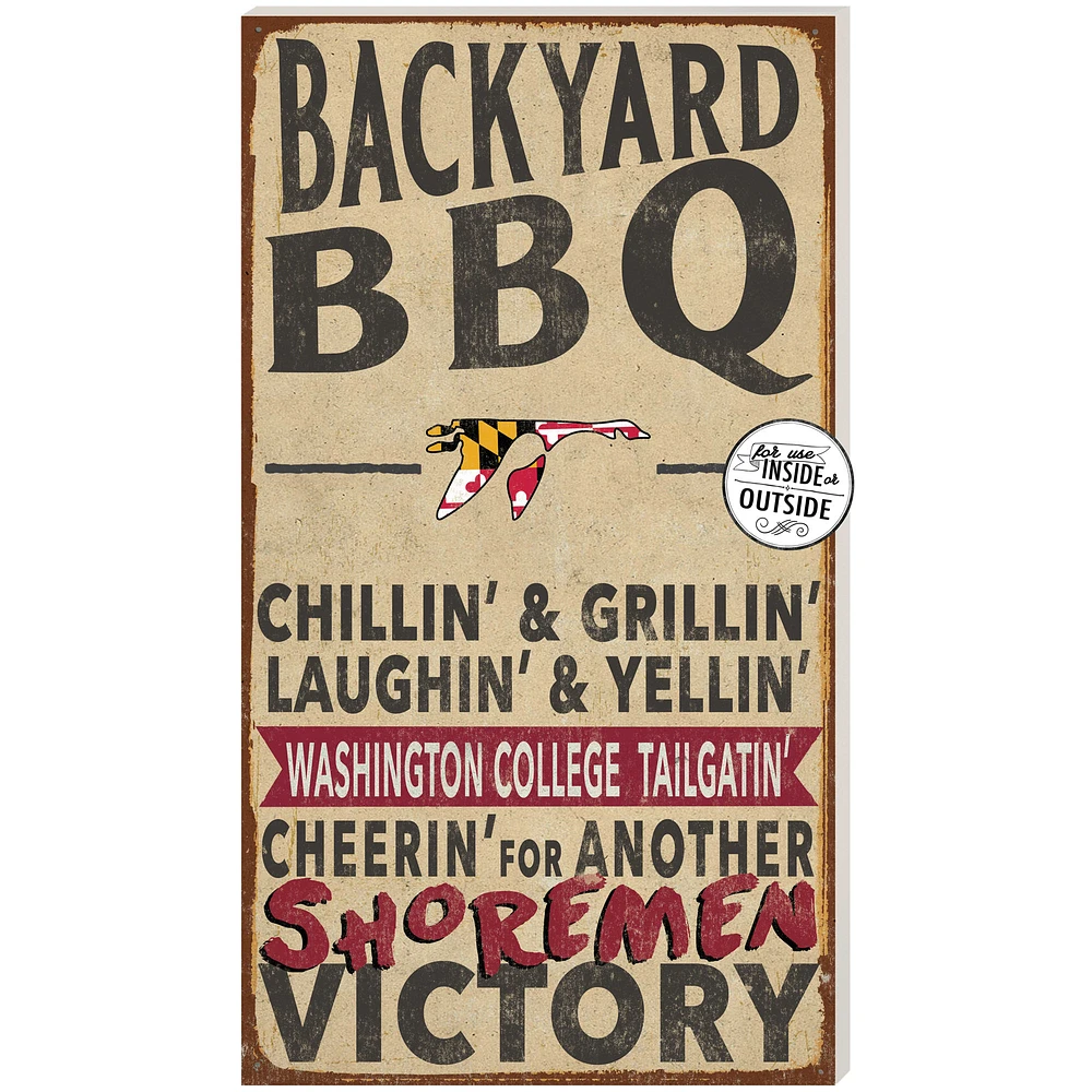 Washington College Shoremen 11" x 20" Indoor/Outdoor BBQ Sign