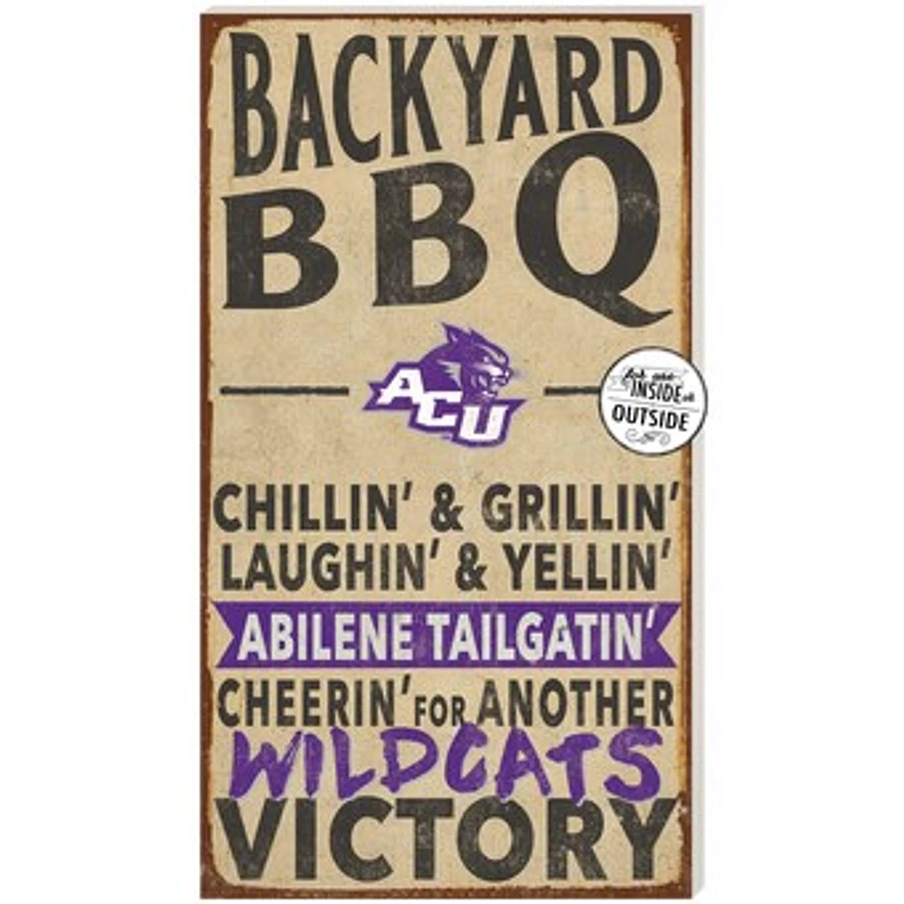 Abilene Christian University Wildcats 11" x 20" Indoor/Outdoor BBQ Sign