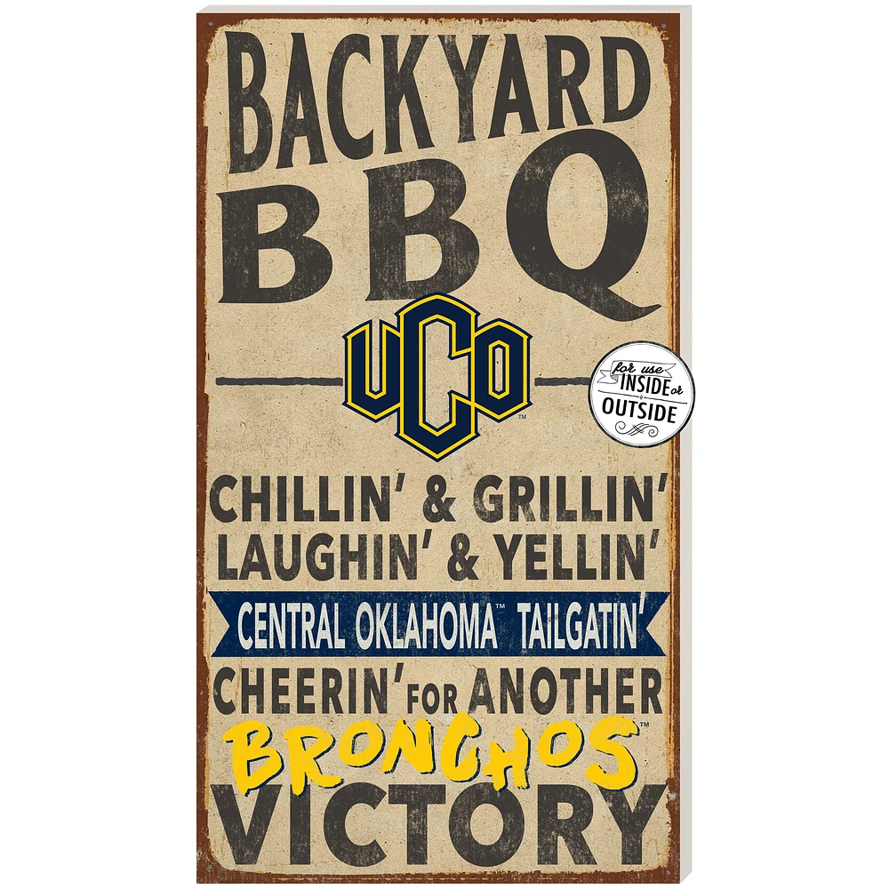 Central Oklahoma Bronchos 11" x 20" Indoor/Outdoor BBQ Sign