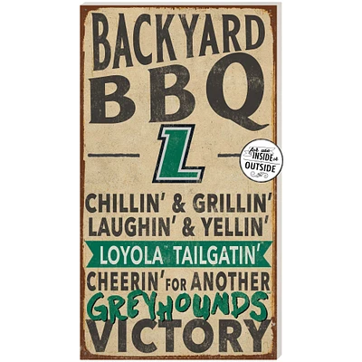 Loyola Greyhounds 11" x 20" Indoor/Outdoor BBQ Sign