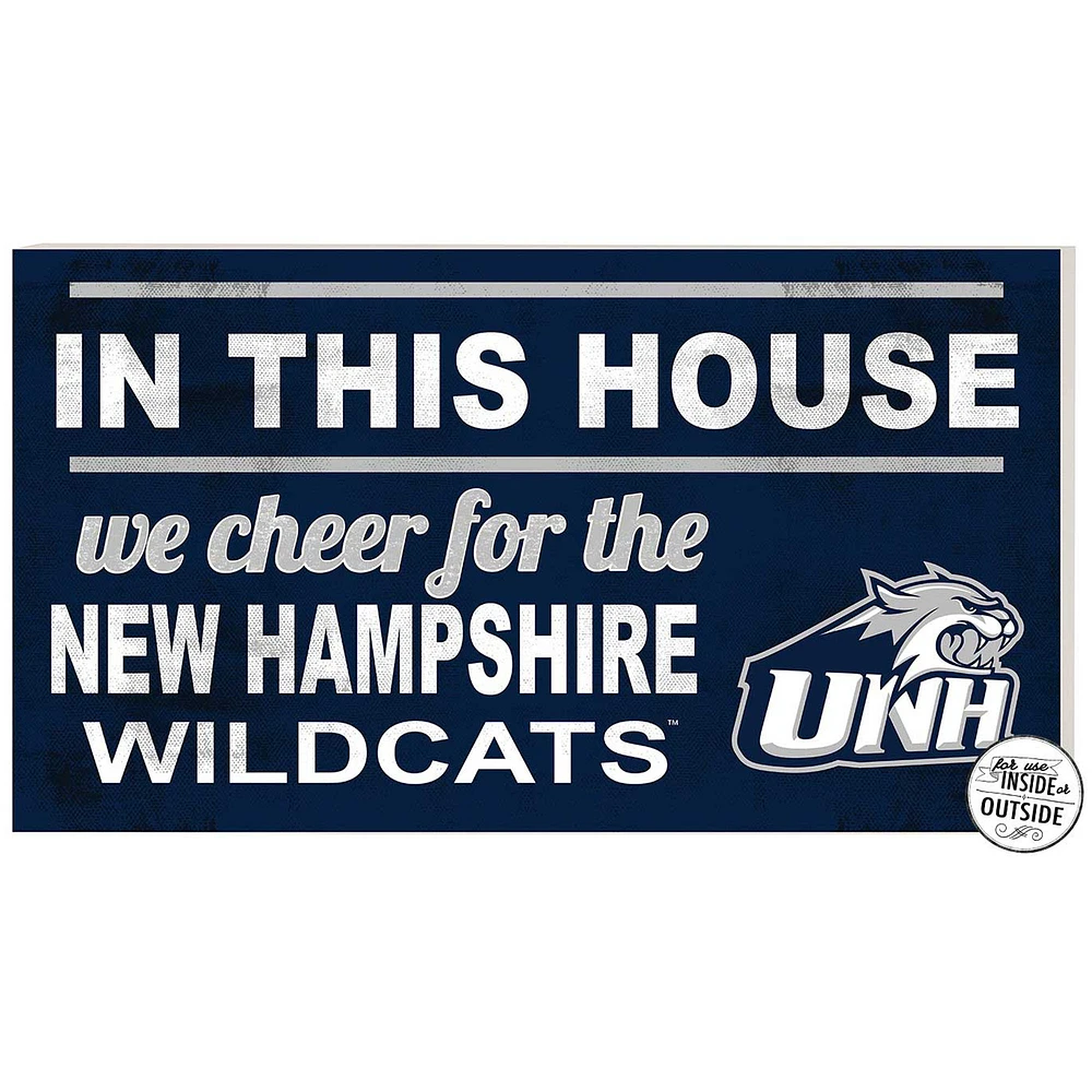 New Hampshire Wildcats 11" x 20" Indoor/Outdoor In This House Sign