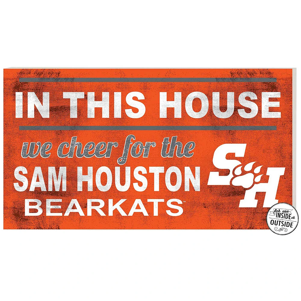 Sam Houston State Bearkats 11" x 20" Indoor/Outdoor In This House Sign