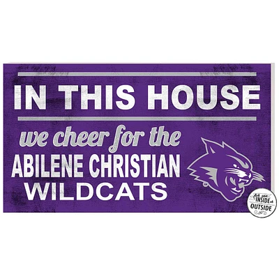 Abilene Christian University Wildcats 11" x 20" Indoor/Outdoor In This House Sign