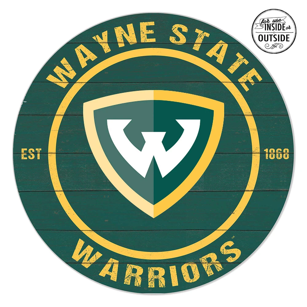 Wayne State Warriors 20" x 20" Indoor/Outdoor Circle Sign