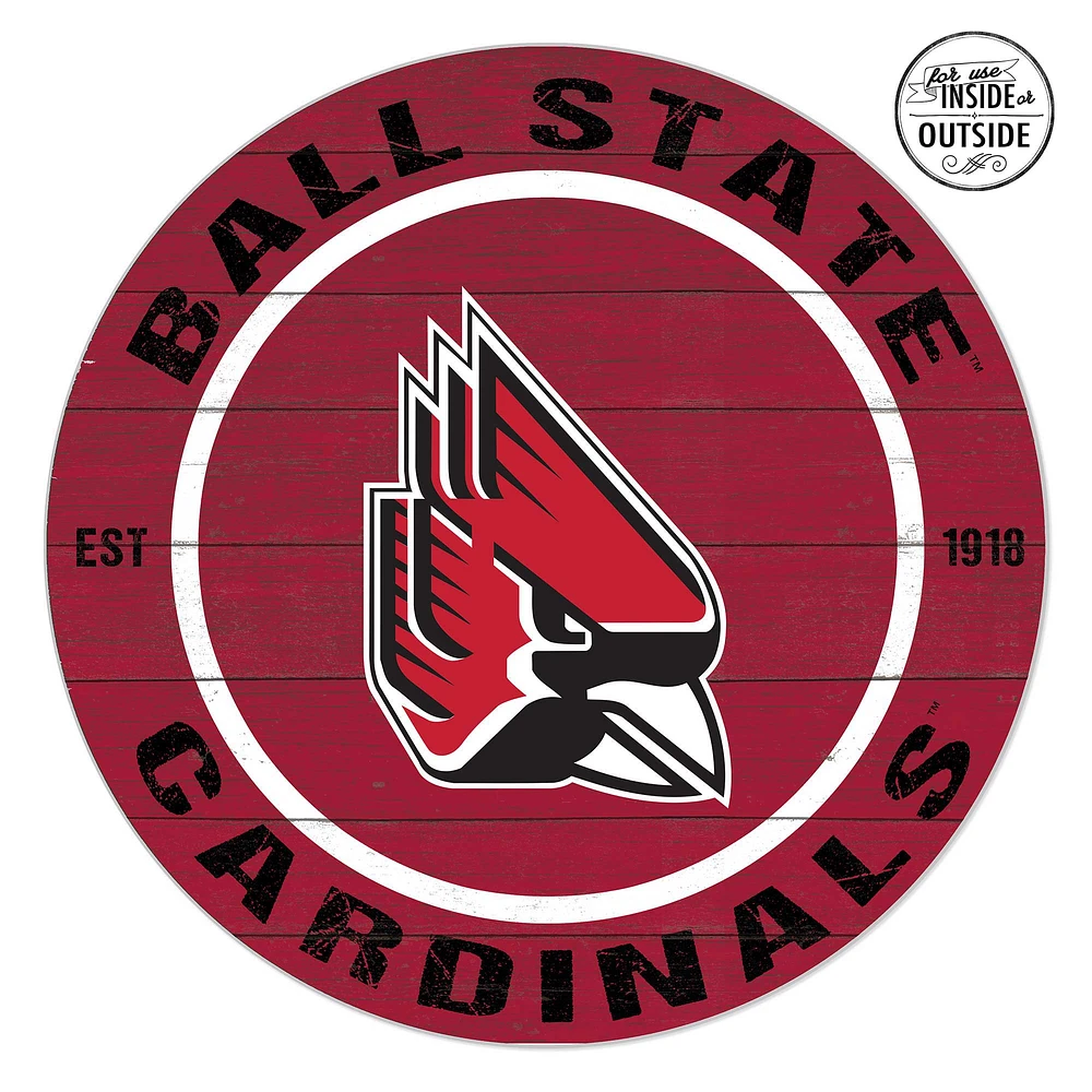 Ball State Cardinals 20" x 20" Indoor/Outdoor Circle Sign