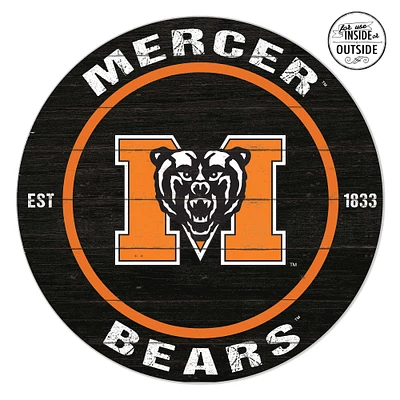 Mercer Bears 20" x 20" Indoor/Outdoor Circle Sign
