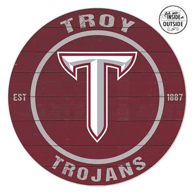 Troy University Trojans 20" x 20" Indoor/Outdoor Circle Sign