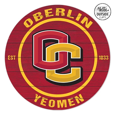 Oberlin Yeomen 20" x 20" Indoor/Outdoor Circle Sign