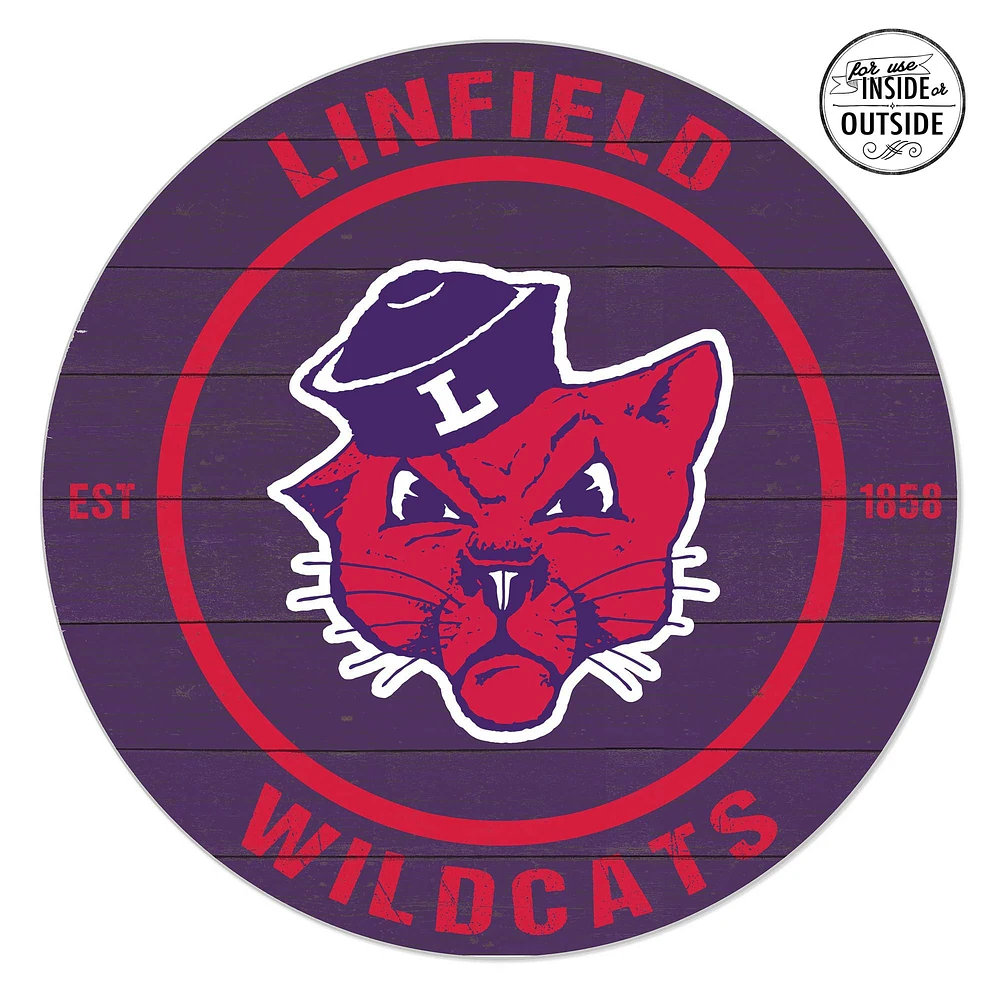 Linfield Wildcats 20" x 20" Indoor/Outdoor Circle Sign