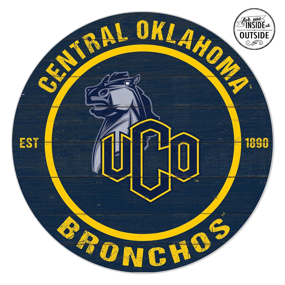 Central Oklahoma Bronchos 20" x 20" Indoor/Outdoor Circle Sign