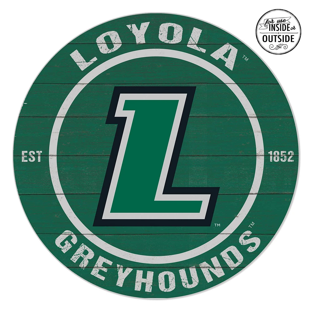 Loyola Greyhounds 20" x 20" Indoor/Outdoor Circle Sign