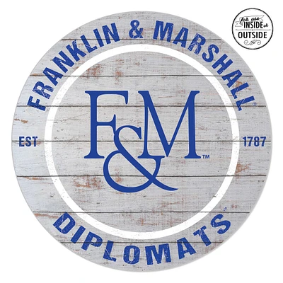 Franklin & Marshall Diplomats 20'' x 20'' Indoor/Outdoor Weathered Circle Sign