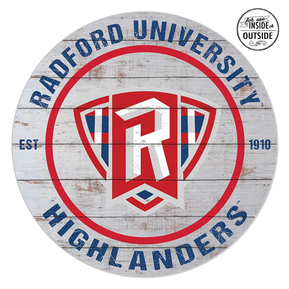 Radford Highlanders 20'' x 20'' Indoor/Outdoor Weathered Circle Sign