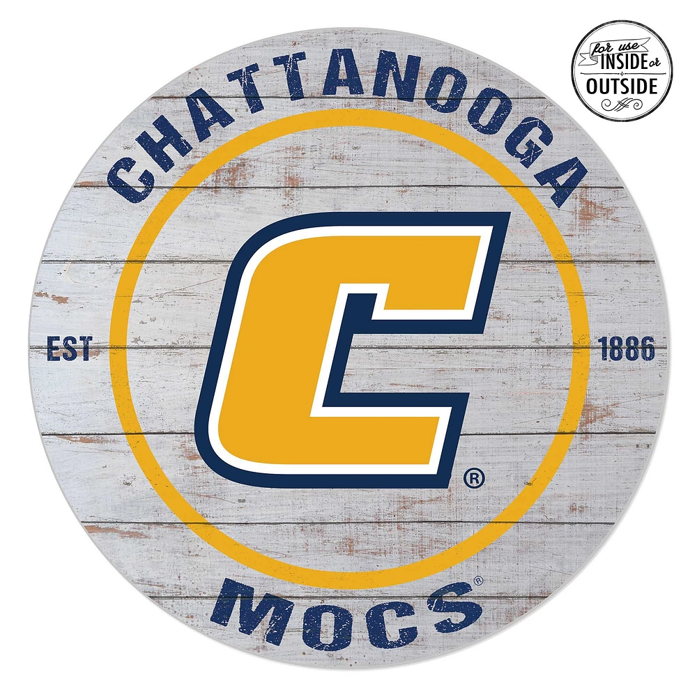 Tennessee Chattanooga Mocs 20'' x 20'' Indoor/Outdoor Weathered Circle Sign