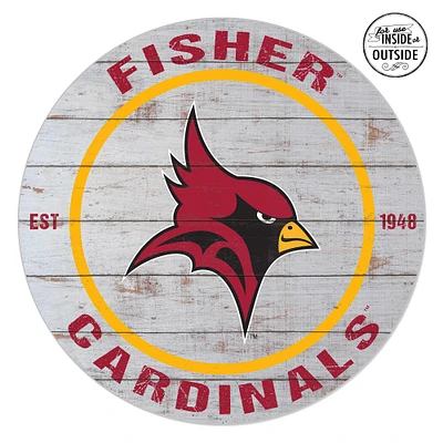 St. John Fisher Cardinals 20'' x 20'' Indoor/Outdoor Weathered Circle Sign