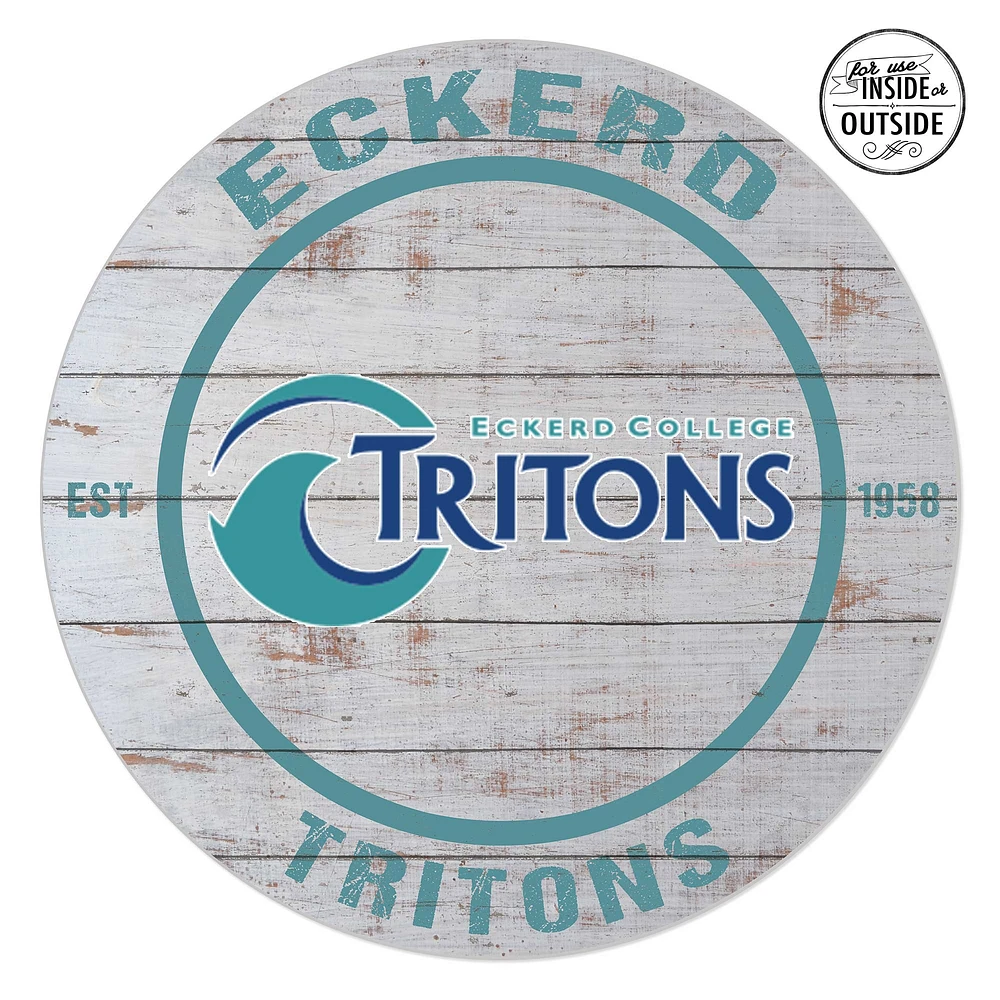 Eckerd Tritons 20'' x 20'' Indoor/Outdoor Weathered Circle Sign