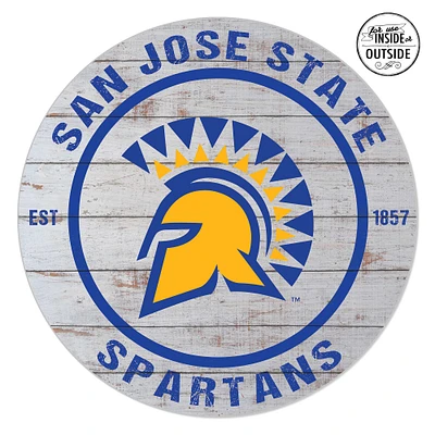 San Jose State Spartans 20'' x 20'' Indoor/Outdoor Weathered Circle Sign
