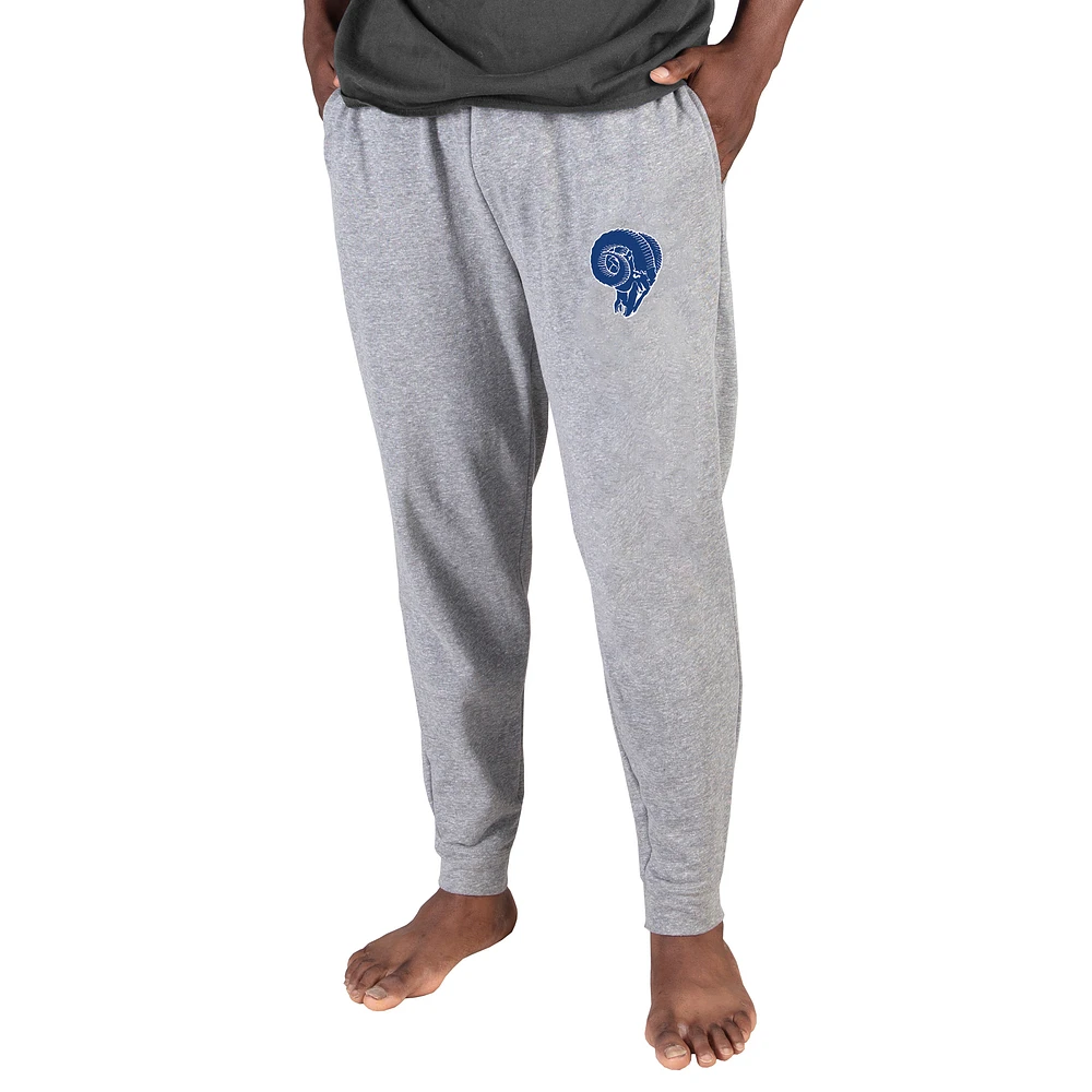 Men's Concepts Sport Gray Los Angeles Rams Throwback Logo Mainstream Cuffed Terry Pants