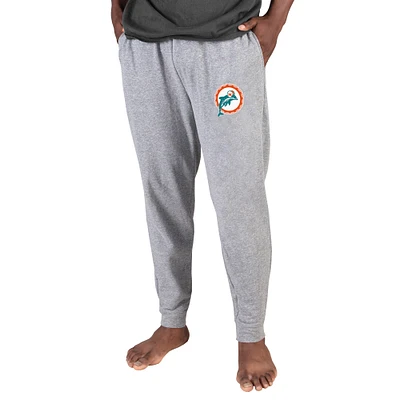 Men's Concepts Sport Gray Miami Dolphins Throwback Logo Mainstream Cuffed Terry Pants