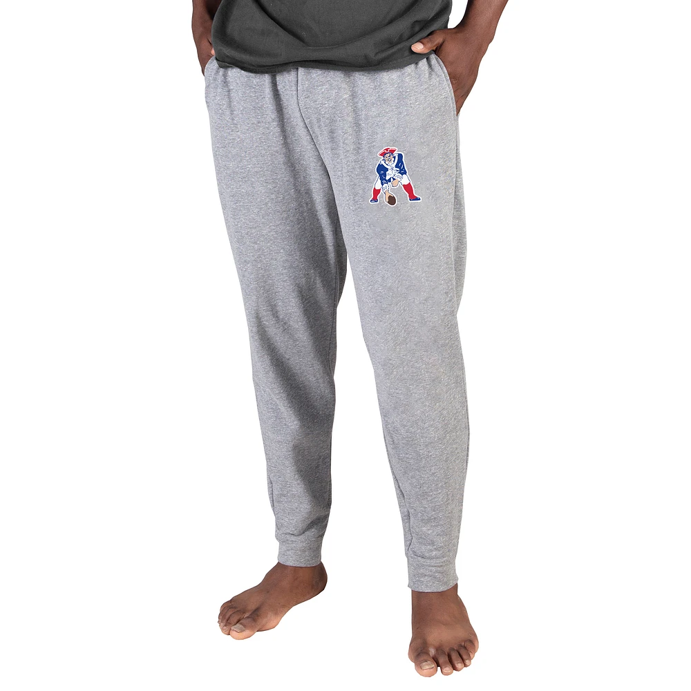 Men's Concepts Sport Gray New England Patriots Throwback Logo Mainstream Cuffed Terry Pants