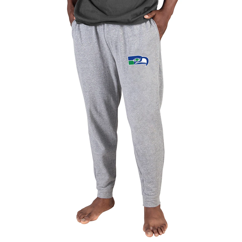 Men's Concepts Sport Gray Seattle Seahawks Throwback Logo Mainstream Cuffed Terry Pants