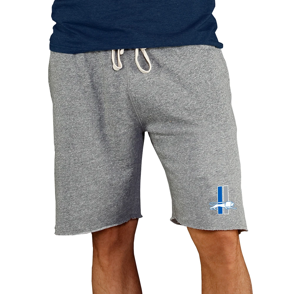 Men's Concepts Sport Gray Detroit Lions Throwback Logo Mainstream Terry Shorts